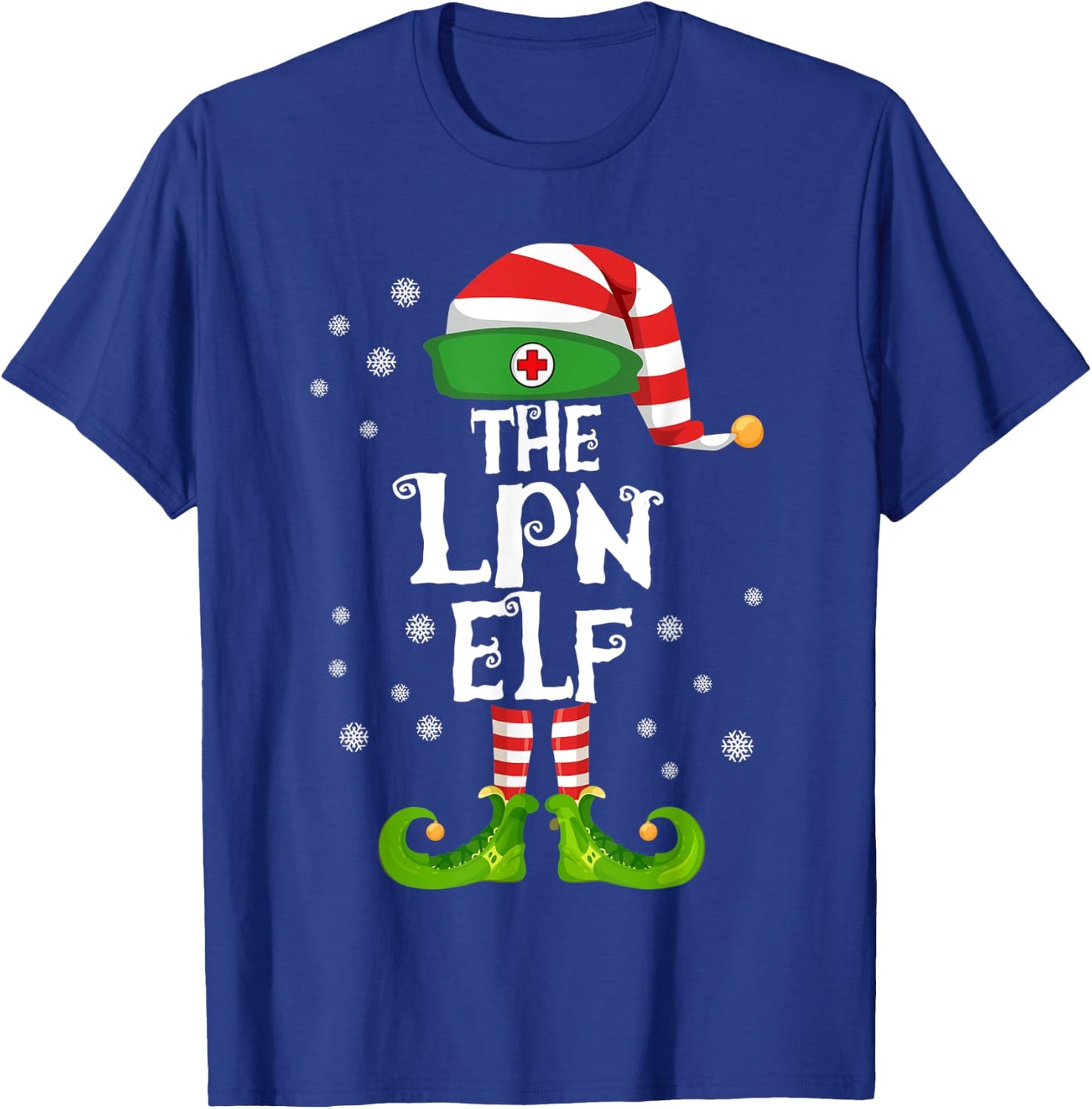 LPN Licensed Practical Nurse Elf Nursing Christmas Costume T-Shirt - T-Shirt | Royal
