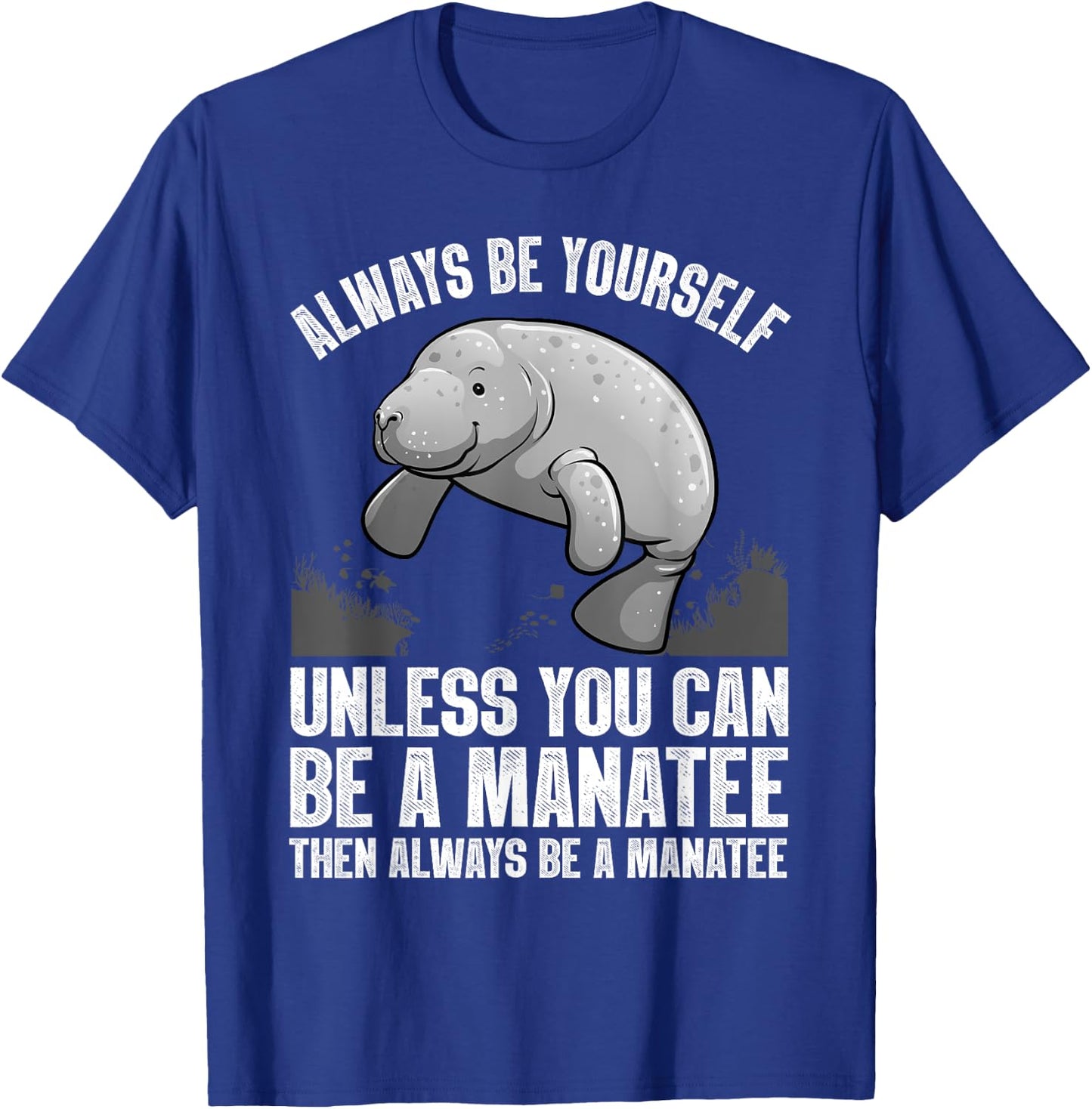 Funny Manatee Design Women Boys Girls Manatee Lover T-Shirt - T-Shirt | Royal
