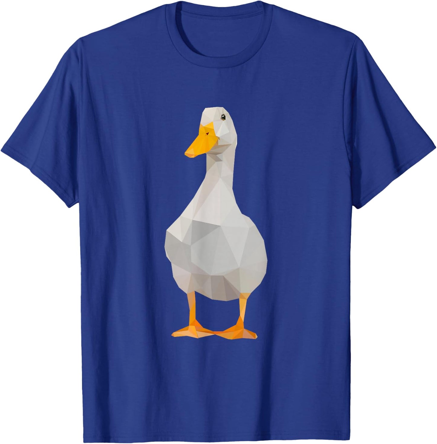 Cute Polygonal Duck Lover Farm Duck T-Shirt - T-Shirt | Royal