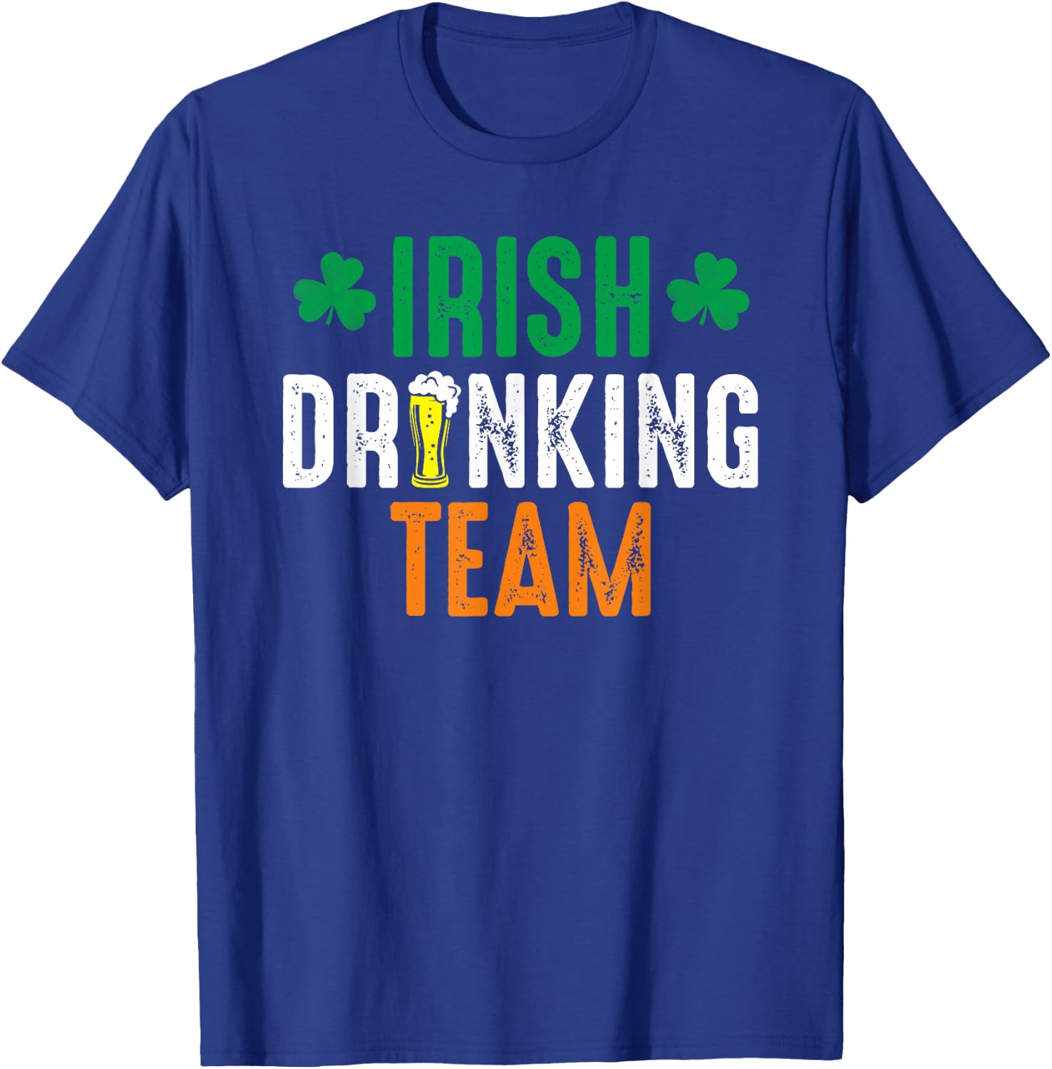 St Patrick's Irish Beer Drinking Team Ireland Flag Clover T-Shirt - T-Shirt | Royal