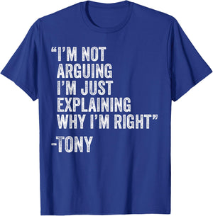 Tony Quote Funny Birthday Custom Name Idea Engineer T-Shirt - T-Shirt | Royal