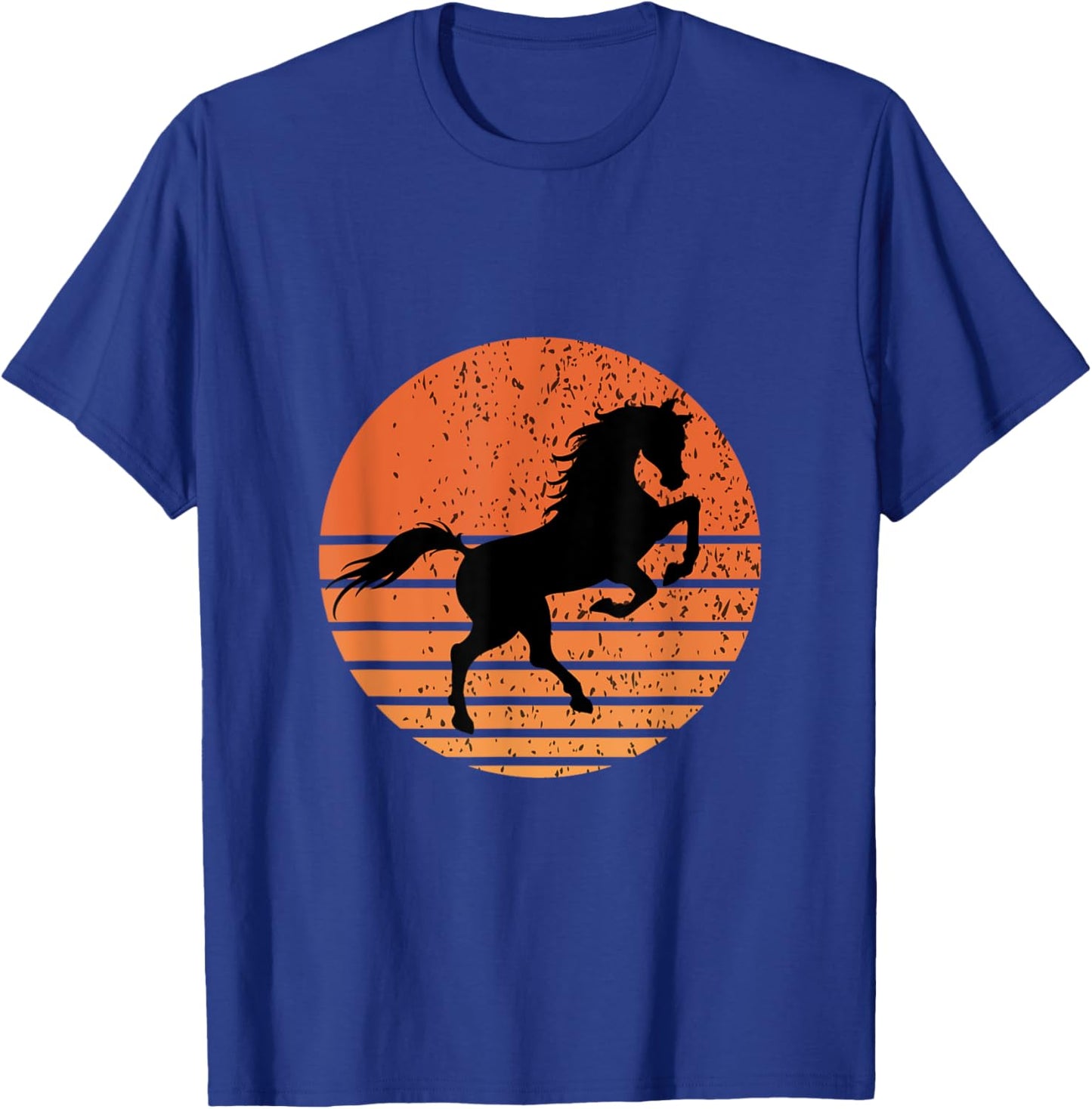 Horse Shadow: Vintage Sunset T-Shirt - T-Shirt | Royal