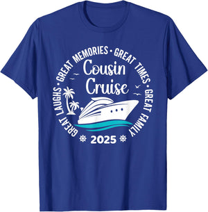 Cousin Cruise Trip 2025 Vacation Matching Family Group T-Shirt - T-Shirt | Royal