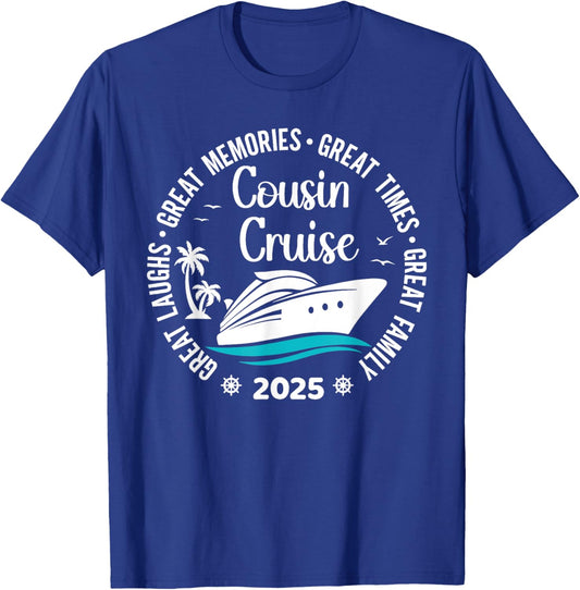 Cousin Cruise Trip 2025 Vacation Matching Family Group T-Shirt - T-Shirt | Royal