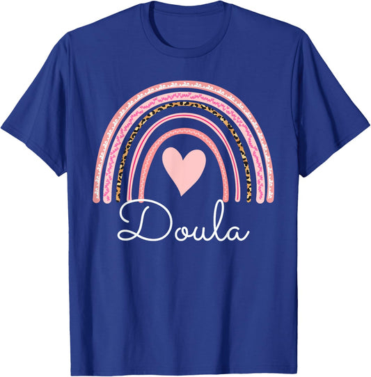 Doula Appreciation Gift Doula Boho Rainbow Midwife Doula T-Shirt - T-Shirt | Royal