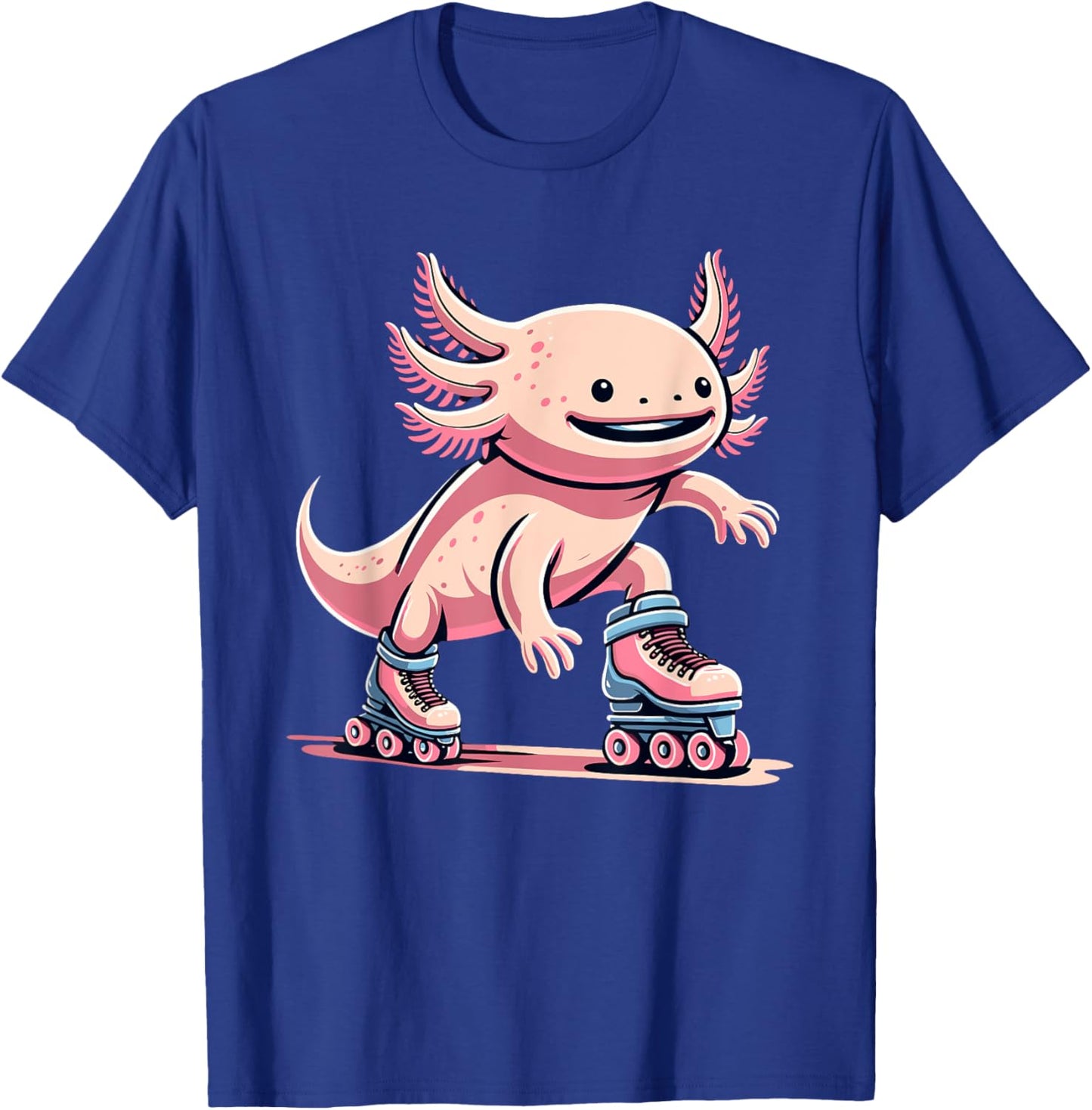 Axolotl Roller Skating Rollerskating Inline Skates T-Shirt - T-Shirt | Royal