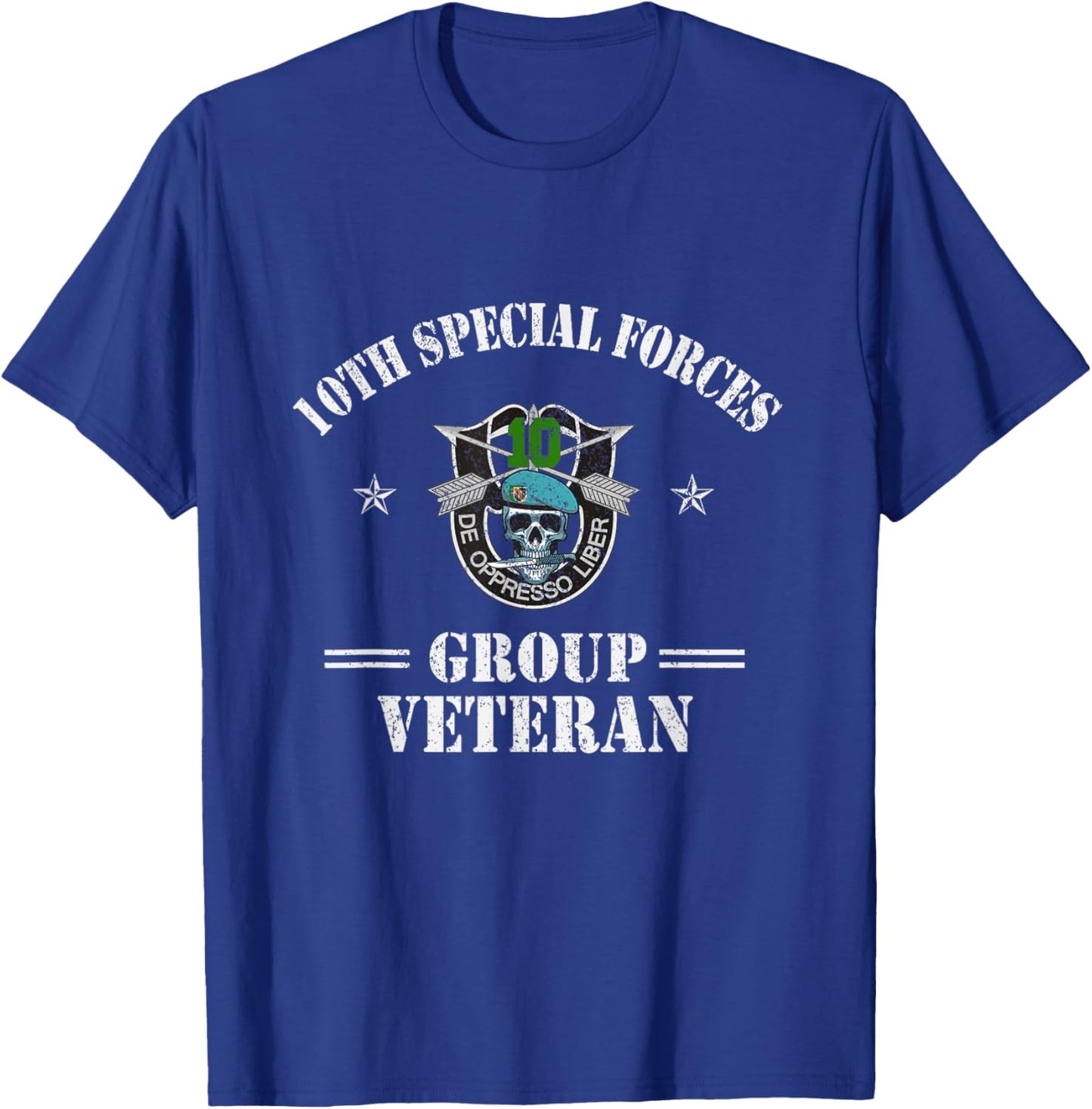 10th Special Forces Group Veteran 10th SFG Patriotic T-Shirt - T-Shirt | Royal