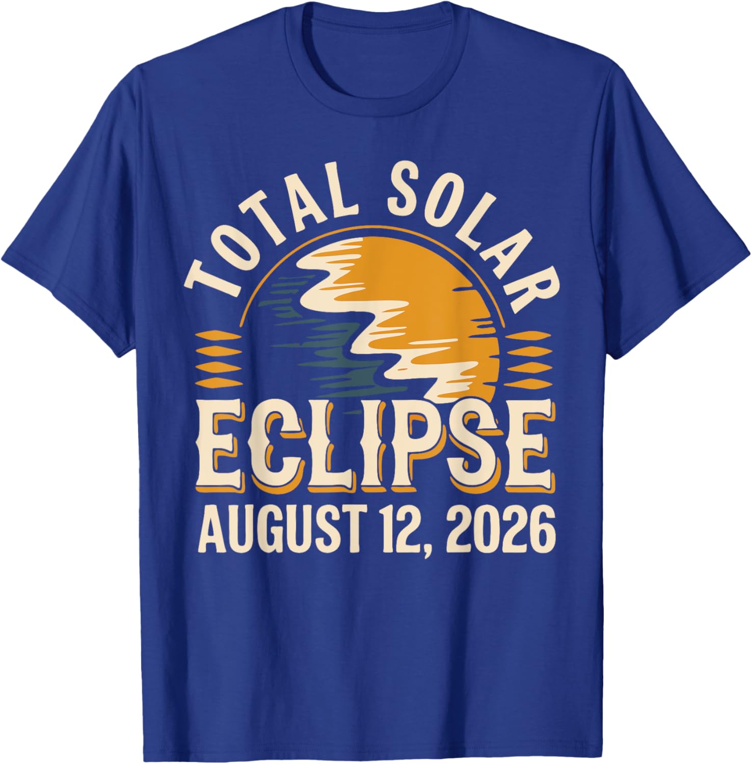 Astronomie Totalité de l'éclipse solaire 2026 12 août 2026 T-Shirt - T-Shirt | Royal