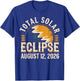 Astronomie Totalité de l'éclipse solaire 2026 12 août 2026 T-Shirt - T-Shirt | Royal
