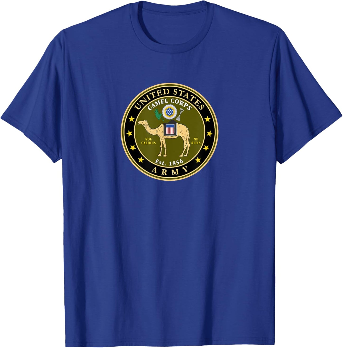 United States Army Camel Corps Established 1856 Southwest US T-Shirt - T-Shirt | Royal
