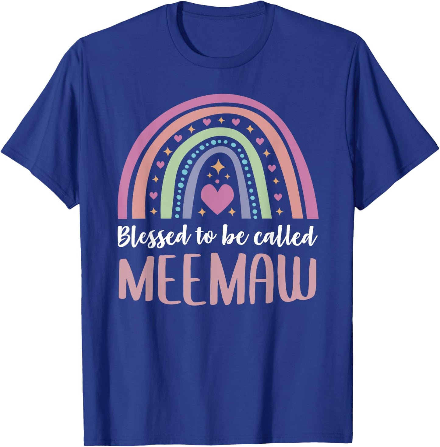 MeeMaw Shirt Grandma Women Mothers Day Blessed MeeMaw T-Shirt - T-Shirt | Royal