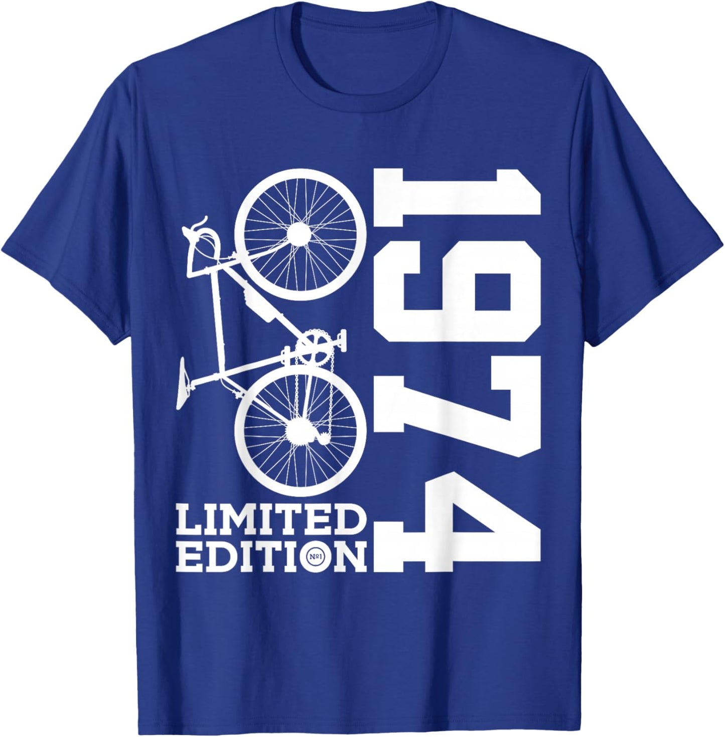 Cyclist 1974 Bike 52nd Birthday Racing Bike T-Shirt - T-Shirt | Royal