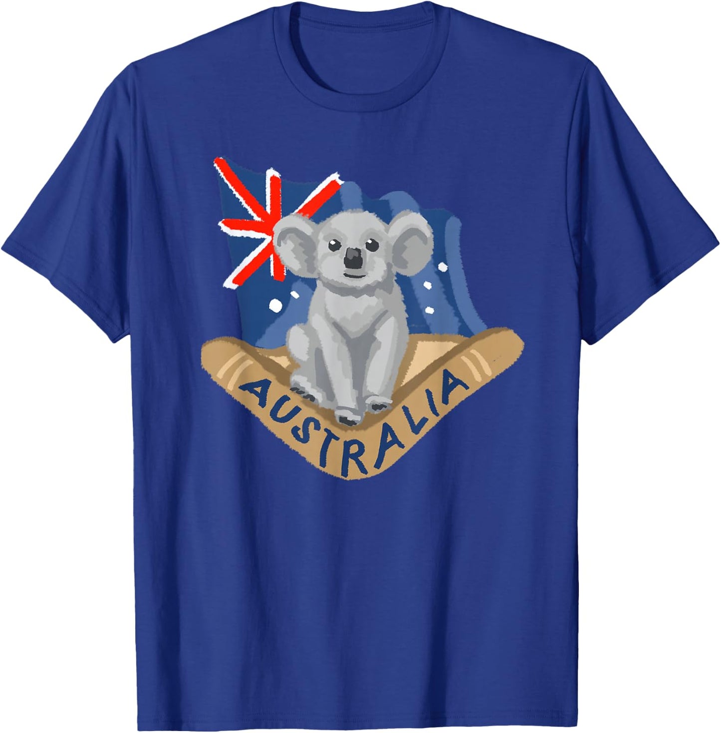 Australia Koala Boomerang Flag T-Shirt - T-Shirt | Royal