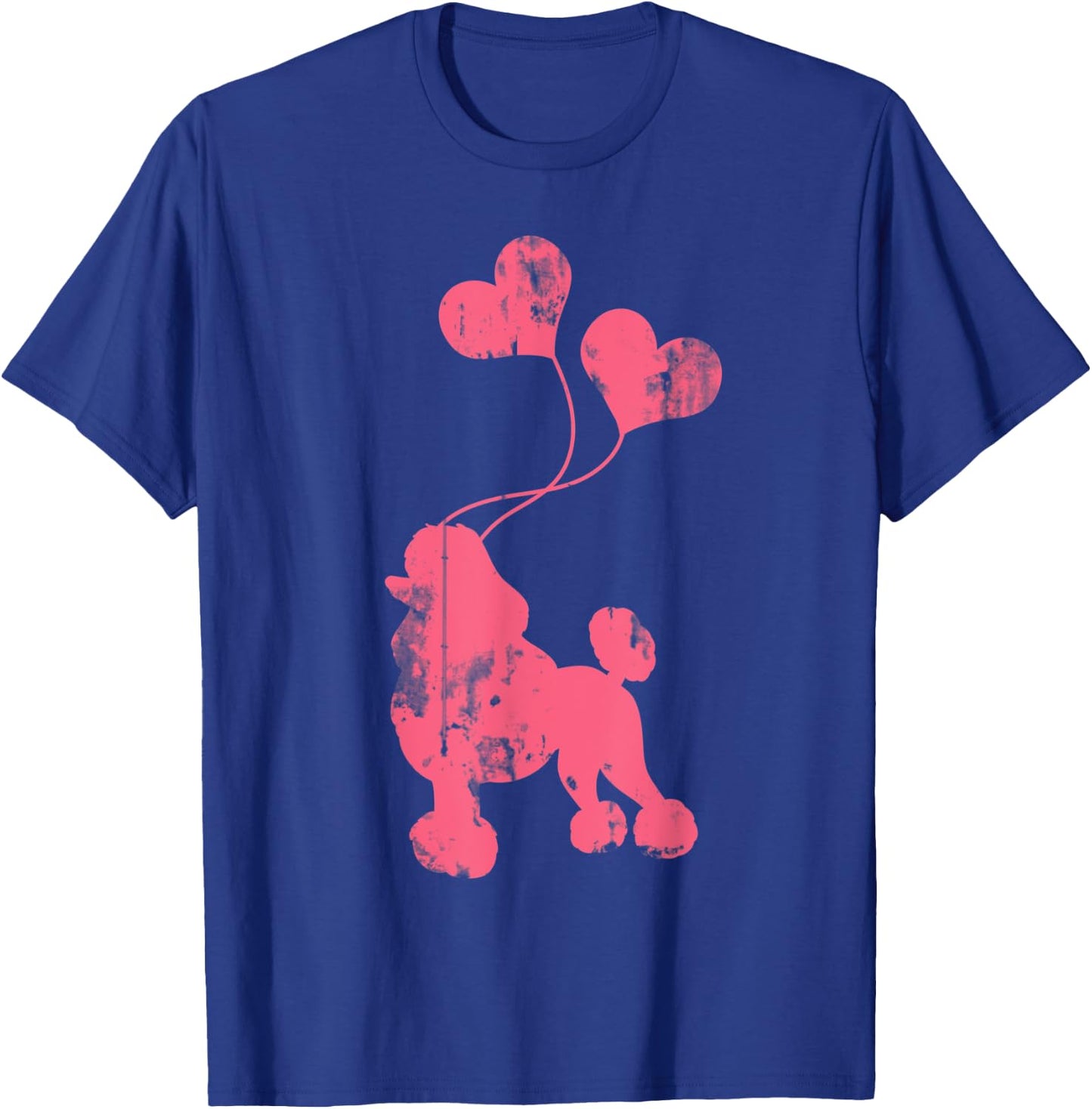 Balloons Heart Poodle T-Shirt - T-Shirt | Royal