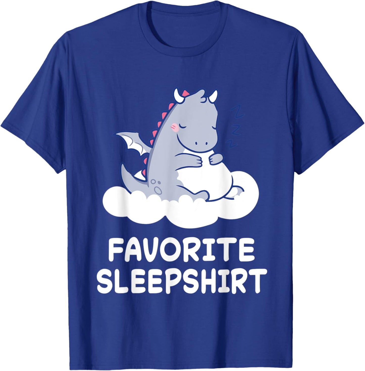 Dragon Dragons Nap Sleeping Sleep Pajama Pajamas Nightgown T-Shirt - T-Shirt | Royal