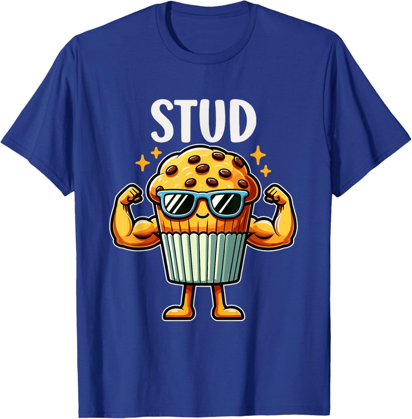 Stud Muffin Funny Muffin Lover Dad Boyfriend Men Boys T-Shirt - T-Shirt | Royal