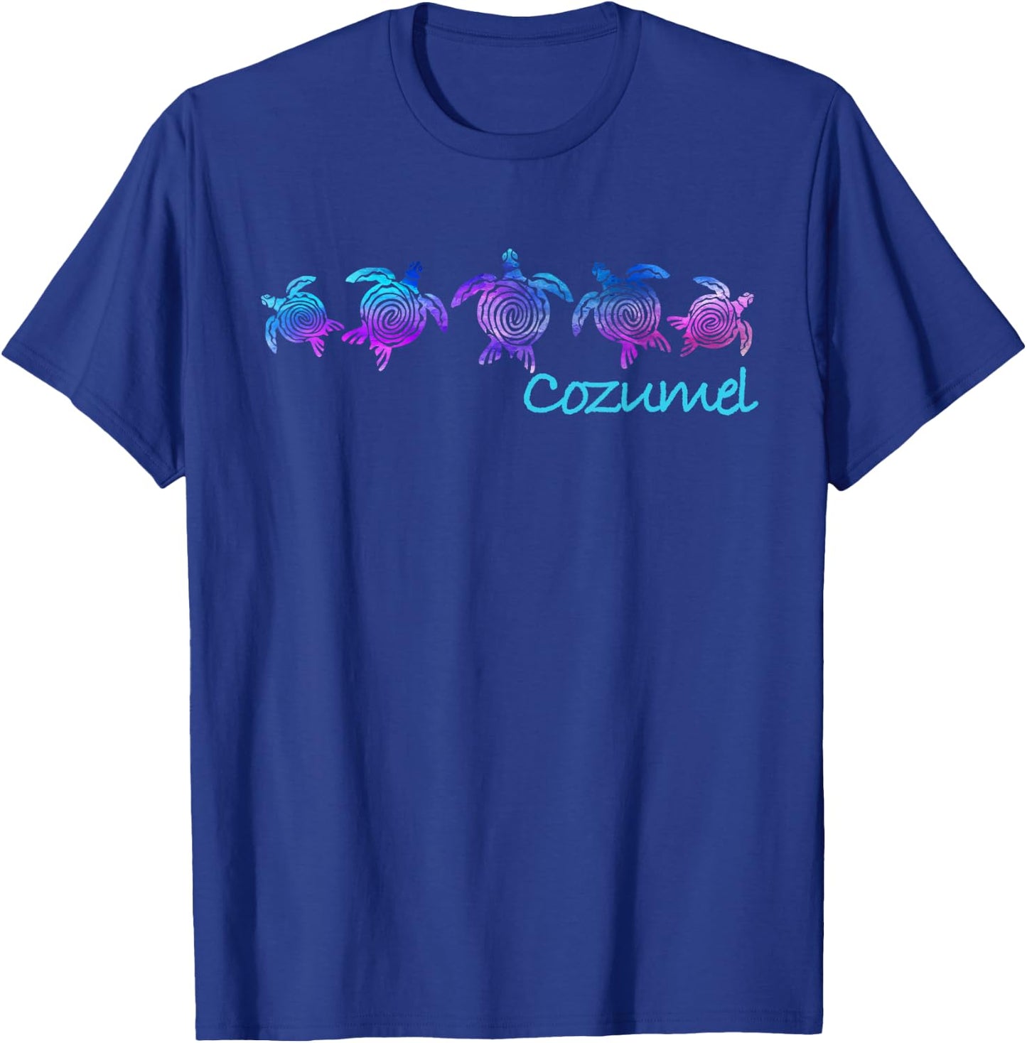 Cozumel Beach Design/Tribal Turtle Gift T-Shirt - T-Shirt | Royal