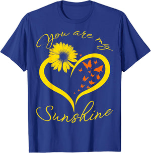 Butterfly You Are My Sunshine Sunflower Butterflies T-Shirt - T-Shirt | Royal