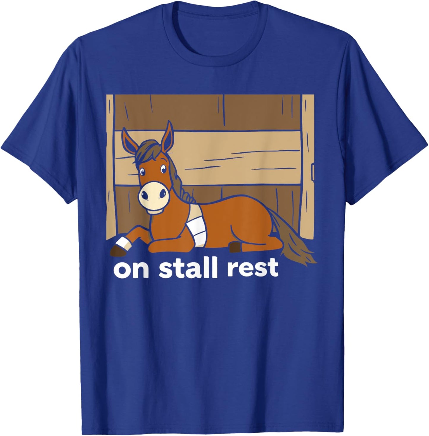 On Stall Rest Equestrian Horse Riding Rodeo Rider Funny T-Shirt - T-Shirt | Royal