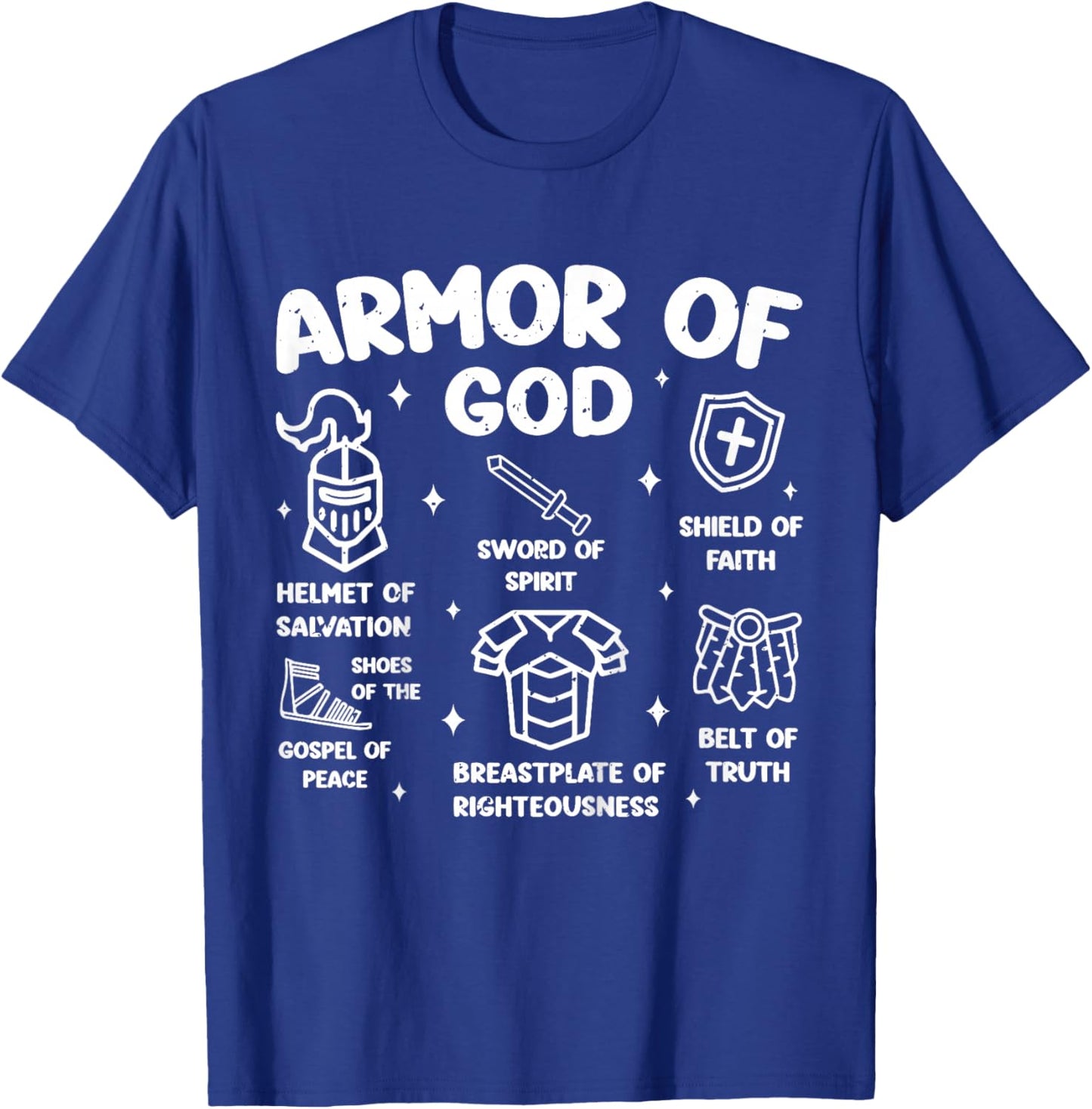 Kids Christian Lovers Armor of God Kids Jesus Faith Armor of God T-Shirt - T-Shirt | Royal