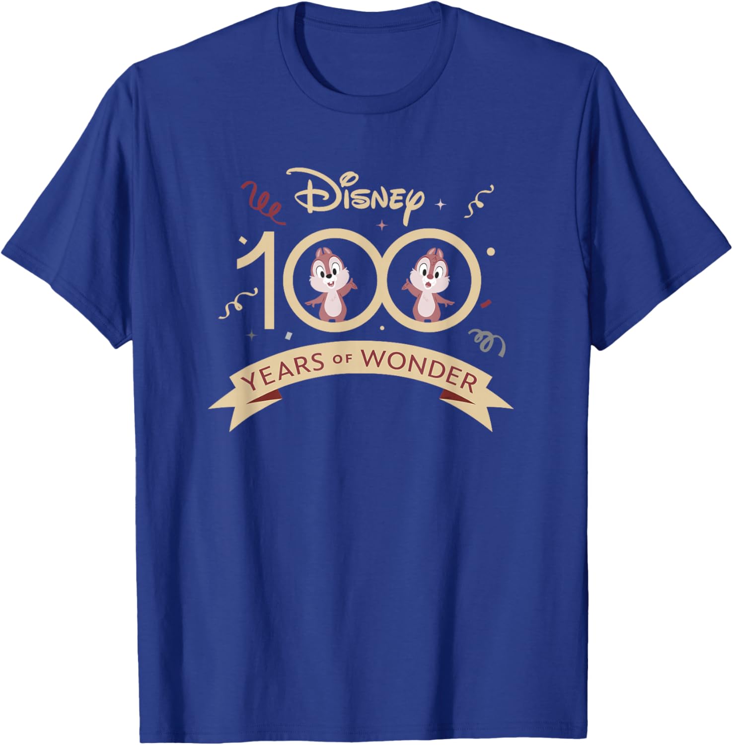 Disney 100 Anniversary 100 Years of Wonder Chip ‘n Dale D100 T-Shirt - T-Shirt | Royal