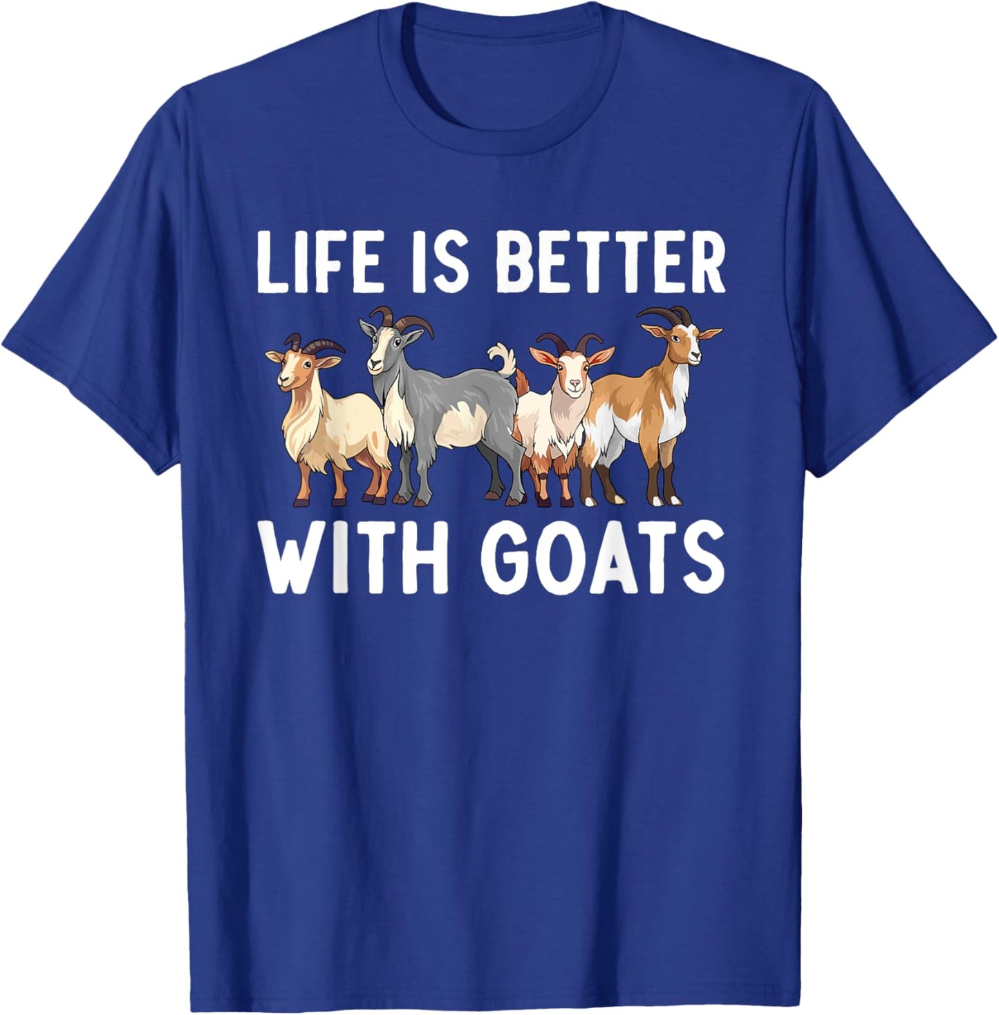 Cool Goat Design Women Farm Animal Pygmy Goat Lover T-Shirt - T-Shirt | Royal
