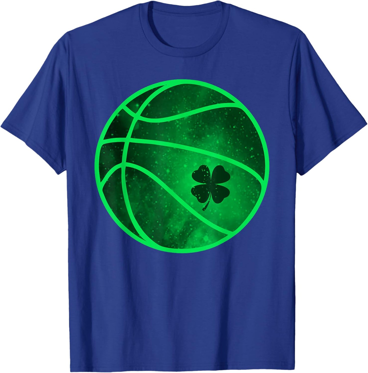 Basketball Lucky Shamrock Clover St. Patrick's Day Funny T-Shirt - T-Shirt | Royal