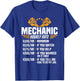 Funny Mechanic Men Dad Hourly Rate Car Auto Garage Mechanic T-Shirt - T-Shirt | Royal