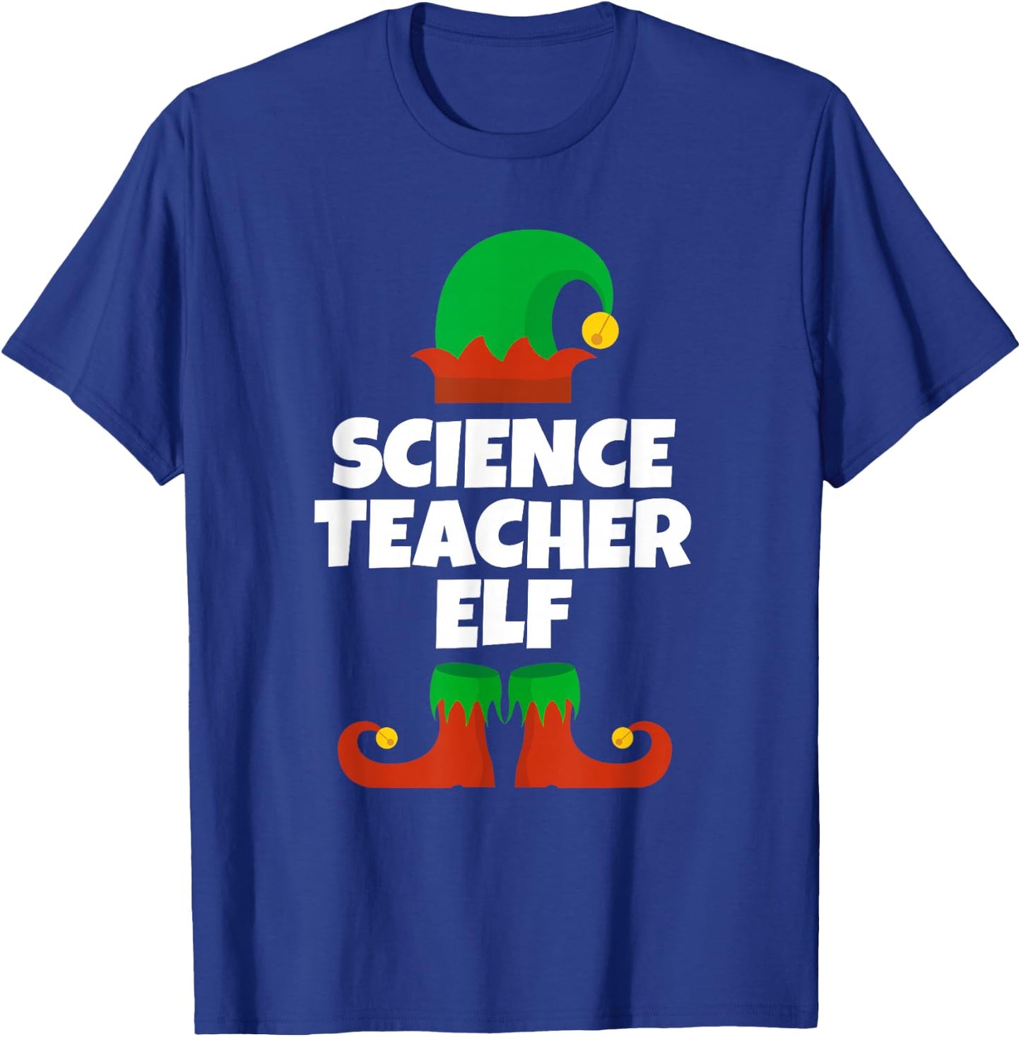 Christmas I'm The Science Teacher Elf Matching Xmas Pajama T-Shirt - T-Shirt | Royal