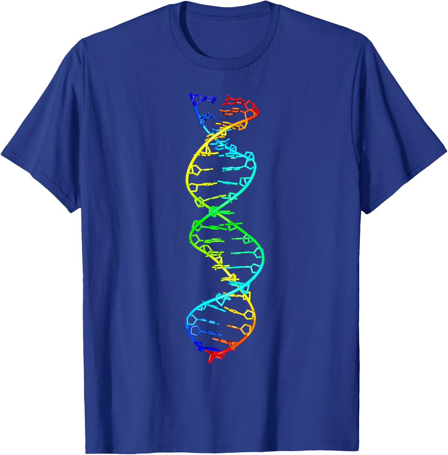 Doktoranden Bio Chemie Wissenschaft Geschenkideen Scientist DNA Double Helix Molecule - Men's Black Short Sleeve Classic Fit - Small T-Shirt - T-Shirt | Royal