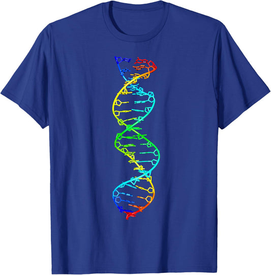 Doktoranden Bio Chemie Wissenschaft Geschenkideen Scientist DNA Double Helix Molecule - Men's Black Short Sleeve Classic Fit - Small T-Shirt - T-Shirt | Royal