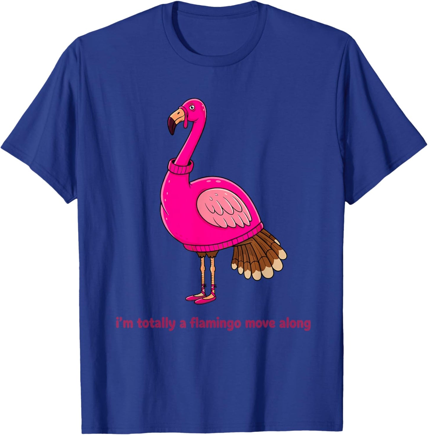 Funny Thanksgiving Turkey Disguised As Flamingo Humor T-Shirt - T-Shirt | Royal