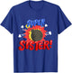 Sister Superhero Comic Birthday Party Family Matching T-Shirt - T-Shirt | Royal