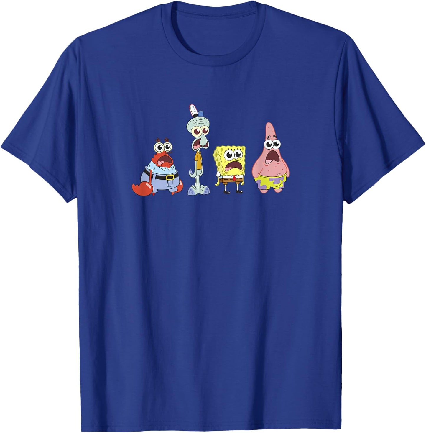 Spongebob Squarepants Spongebob Cast Group Stare T-Shirt - T-Shirt | Royal