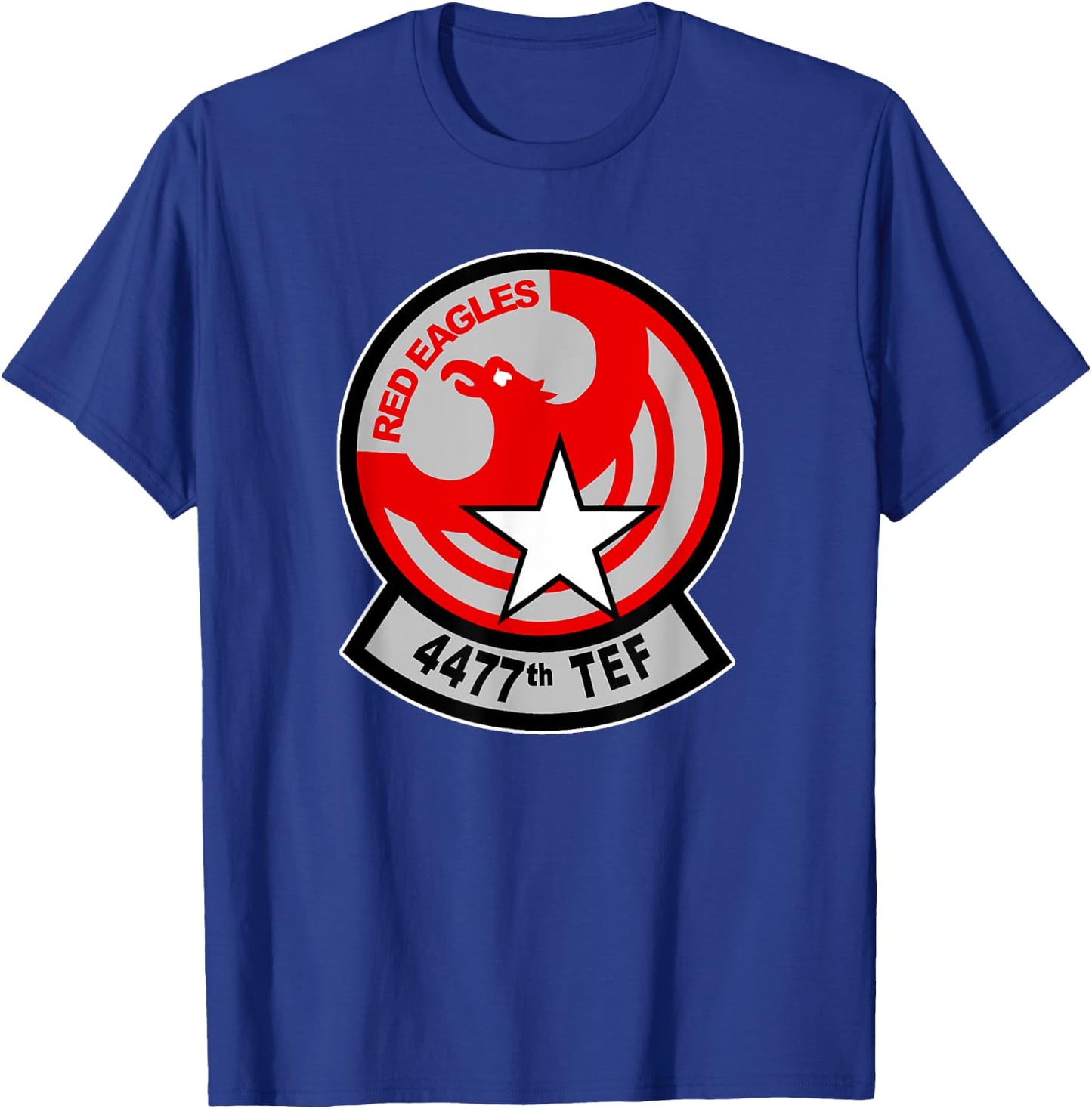 Red Eagles 4477th TEF America's MiG Squadron Insignia T-Shirt - T-Shirt | Royal
