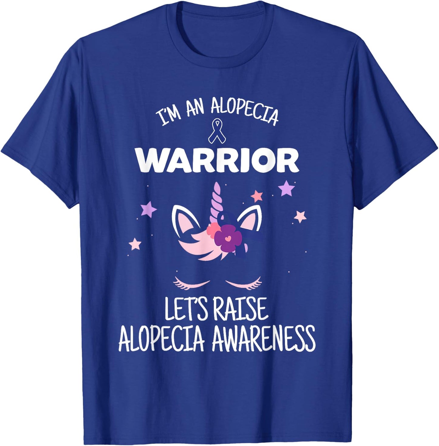 Unicorn Alopecia Warrior, Alopecia Awareness T-Shirt - T-Shirt | Royal