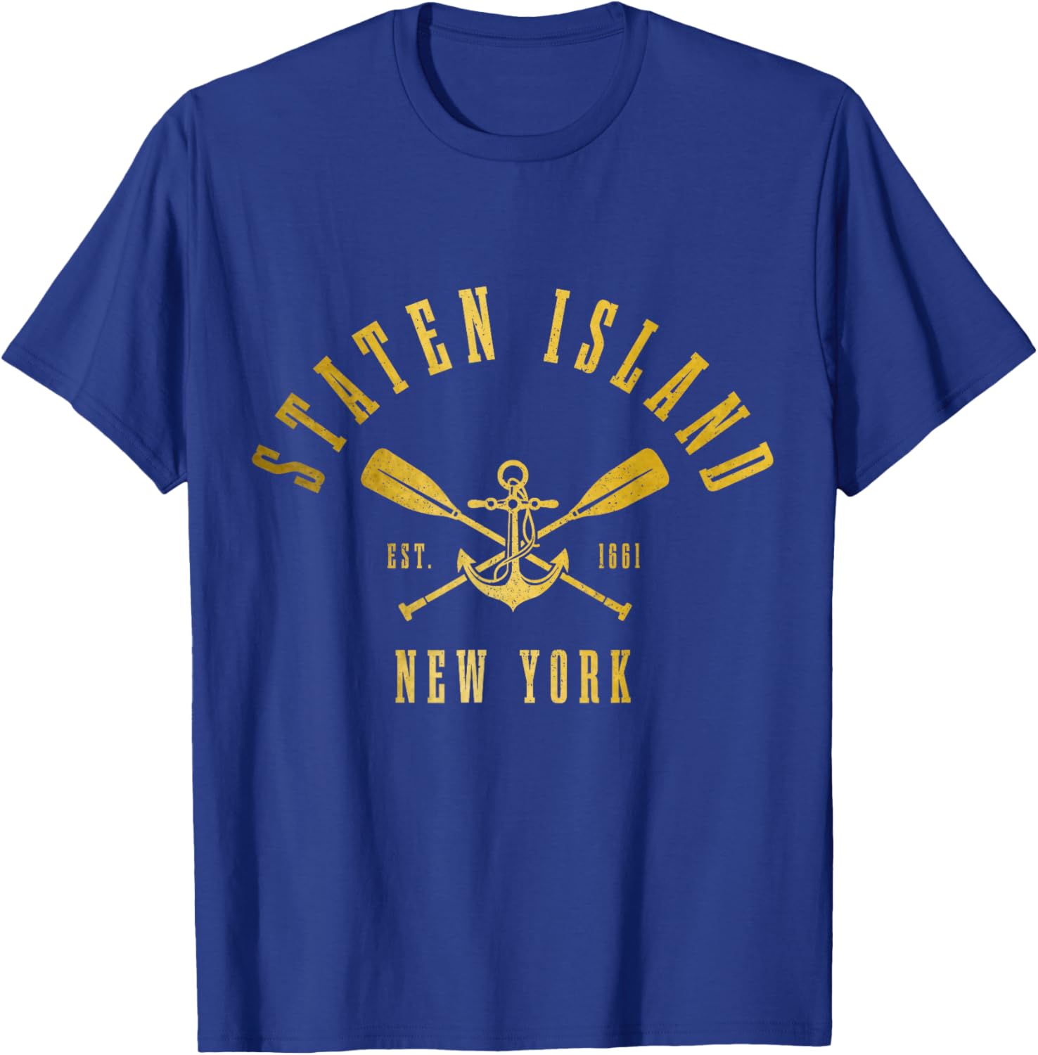 Staten Island New York Retro NY Pride T-Shirt - T-Shirt | Royal