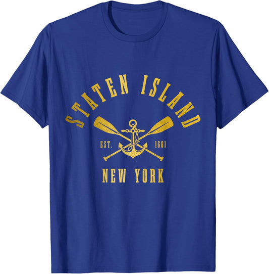 Staten Island New York Retro NY Pride T-Shirt - T-Shirt | Royal