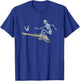 Surfing Skeleton - by Emek Artman T-Shirt - T-Shirt | Royal