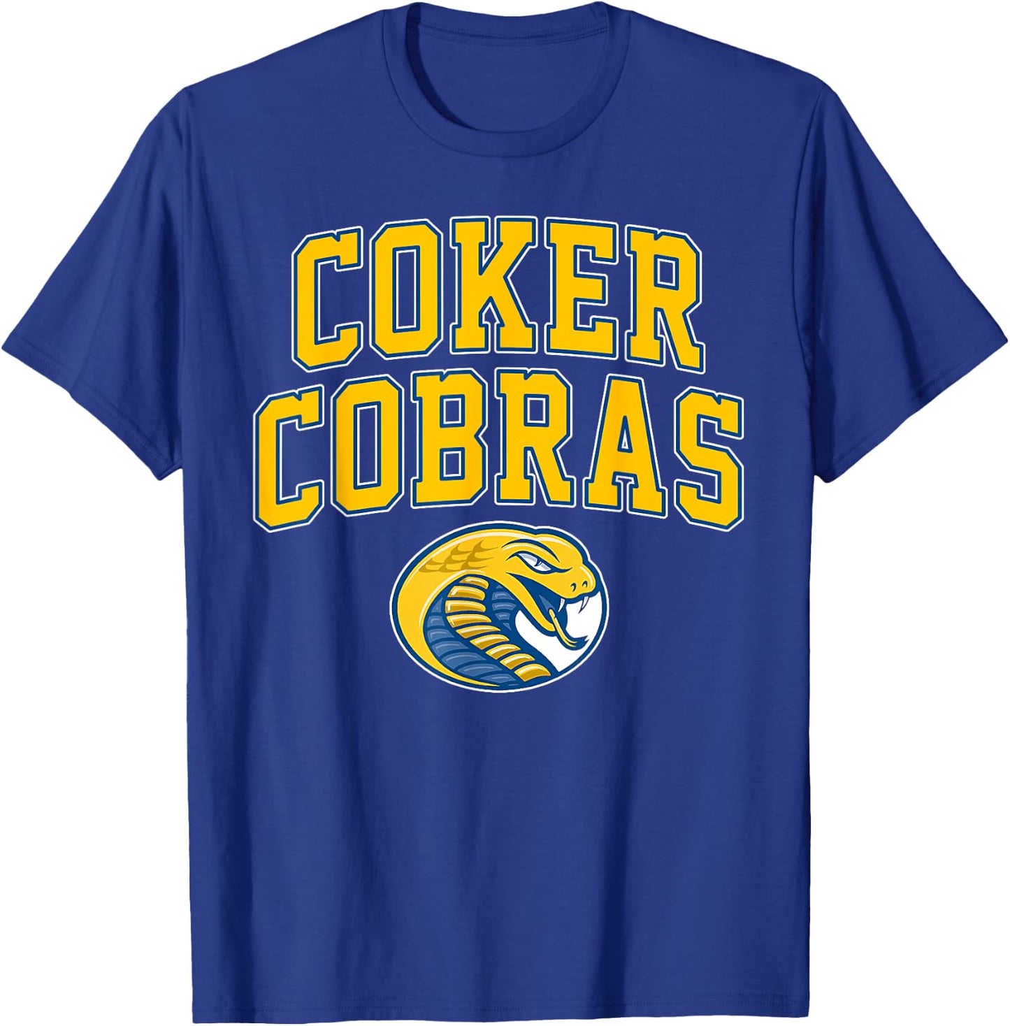 Coker College Cobras Arch Vintage Sports Design Men Women T-Shirt - T-Shirt | Royal