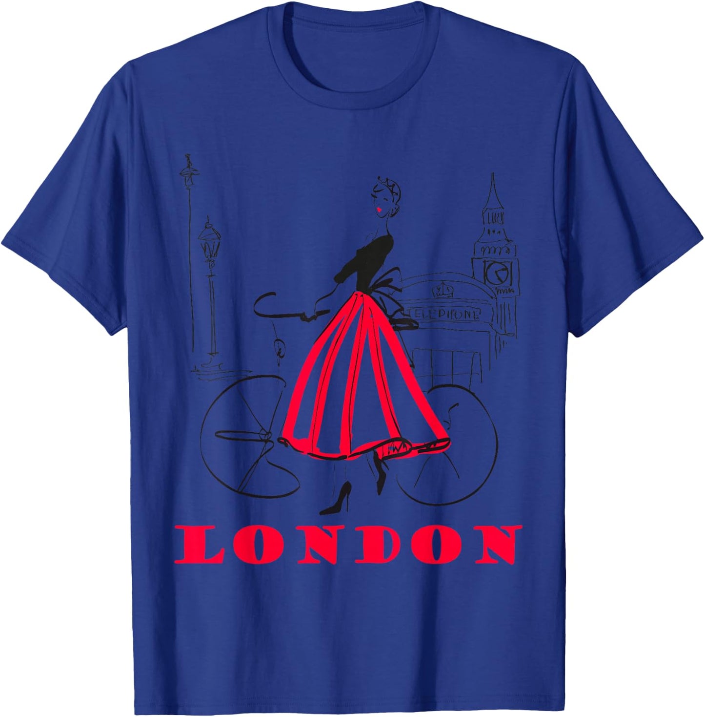 London - woman - Big Ben shirt - Bicycle - 5 T-Shirt - T-Shirt | Royal