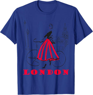 London - woman - Big Ben shirt - Bicycle - 5 T-Shirt - T-Shirt | Royal