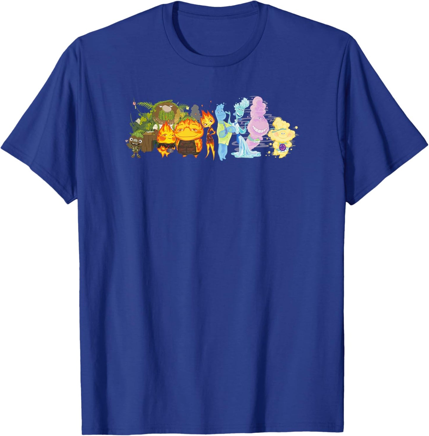 Disney Pixar Elemental All Four Elements Cast Group Shot T-Shirt - T-Shirt | Royal