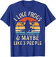 I Like Frogs and Maybe 3 People Frog Lover Retro Vintage Men T-Shirt - T-Shirt | Royal