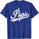 Pops Vintage Retro Style Father’s day Gift Papa Grandpa T-Shirt - T-Shirt | Royal