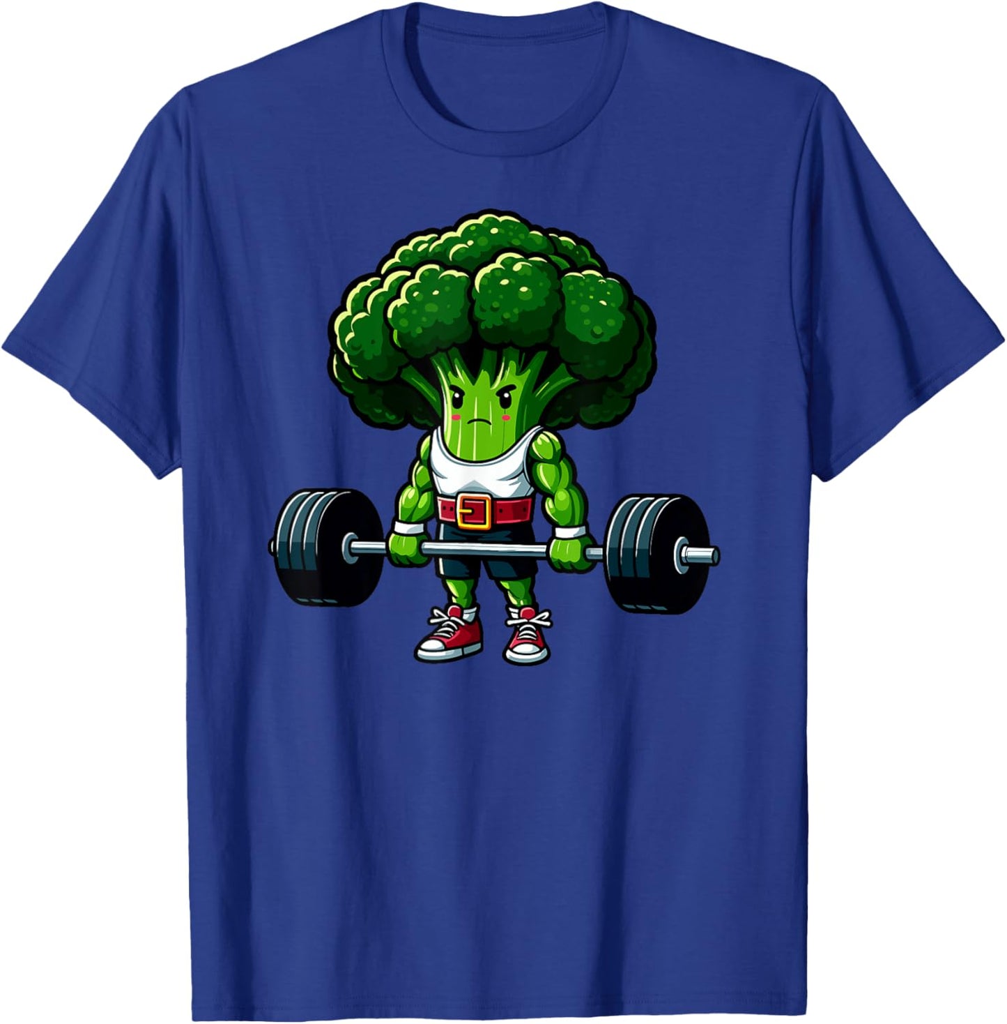Broccoli Deadlift Weightlifting Gym Vegan Powerlifting T-Shirt - T-Shirt | Royal