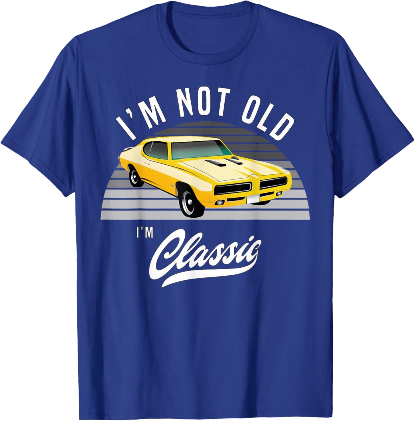 1969 69 GTO Classic Car Old School Muscle Car T-Shirt - T-Shirt | Royal