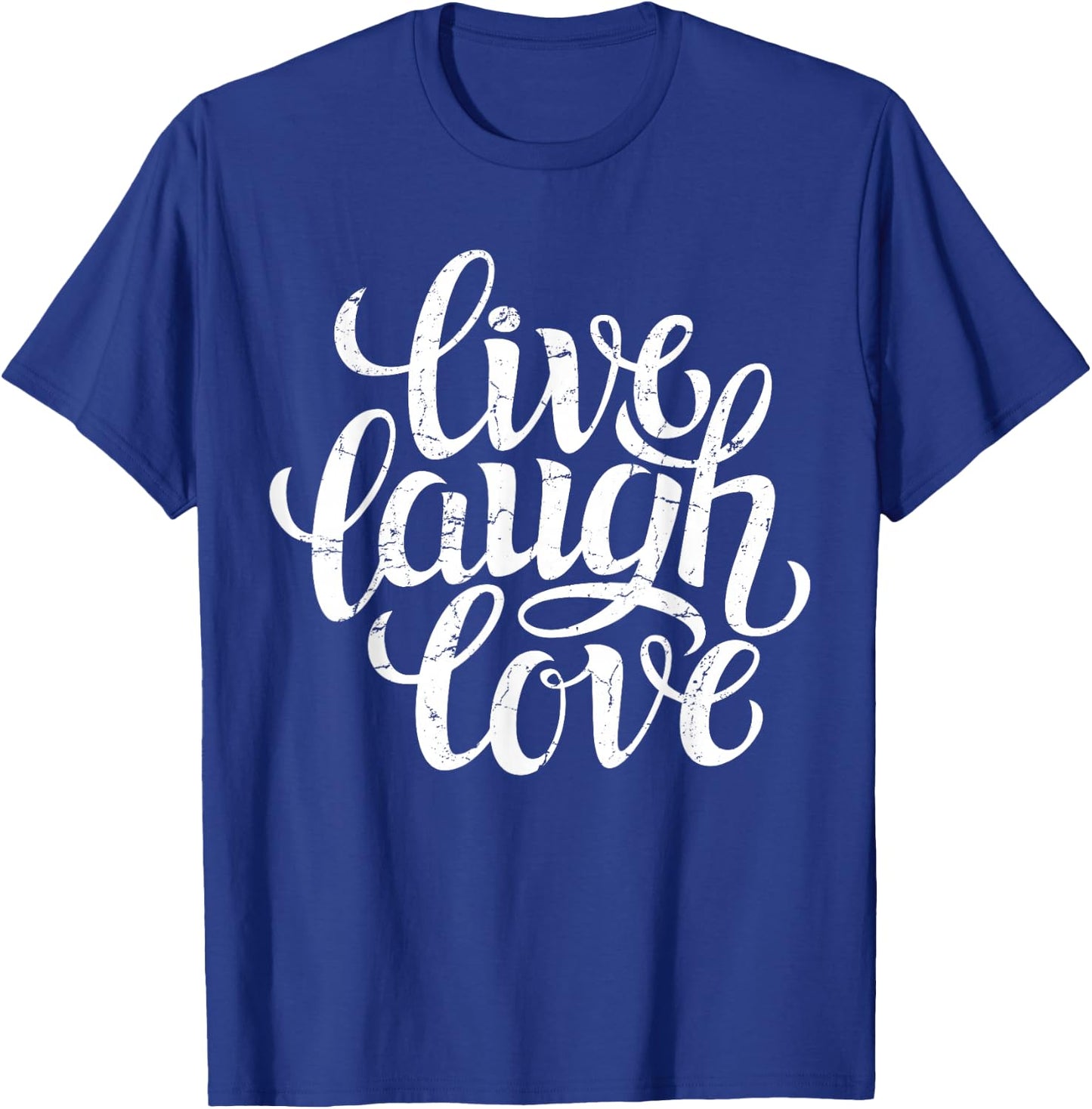 Bahaa's Live Laugh Love Inspiration Quotes Graphic Design Sayings -Adults Black Small T-Shirt - T-Shirt | Royal