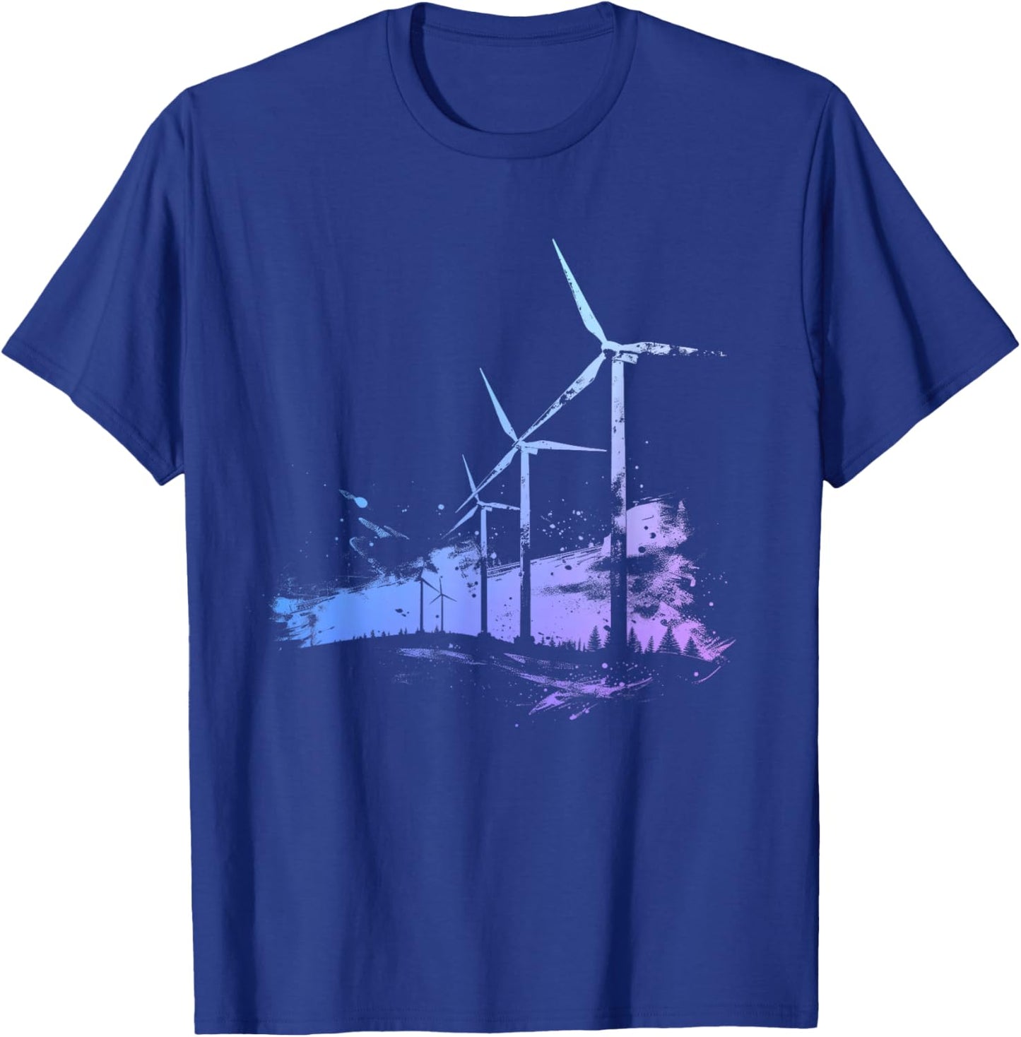Windkraftfarm Windmill Turbine Renewable energy T-Shirt - T-Shirt | Royal