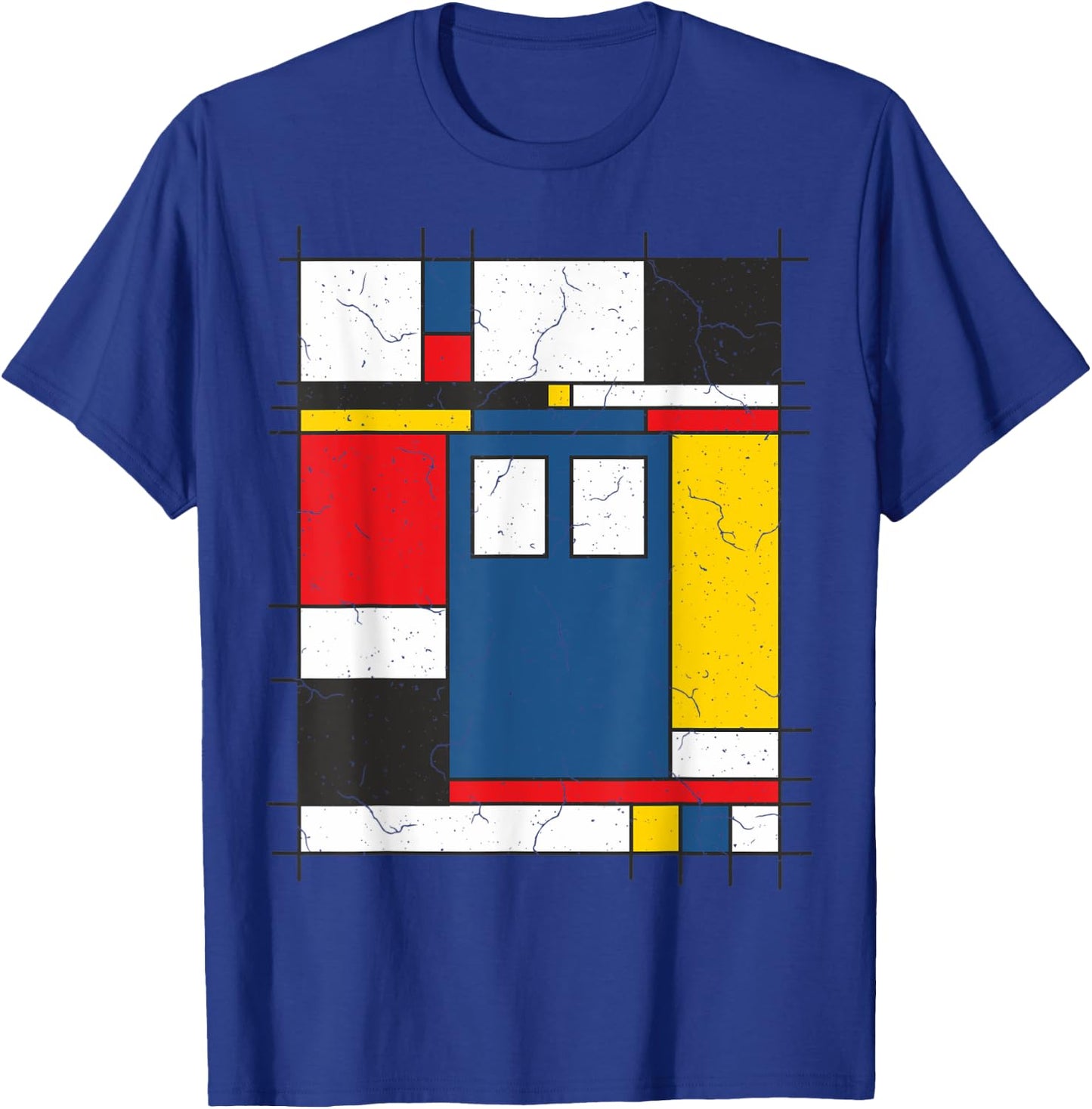 De Stijl Love The Blue Police Public Call Box 2 - Fan Fun T-Shirt - T-Shirt | Royal